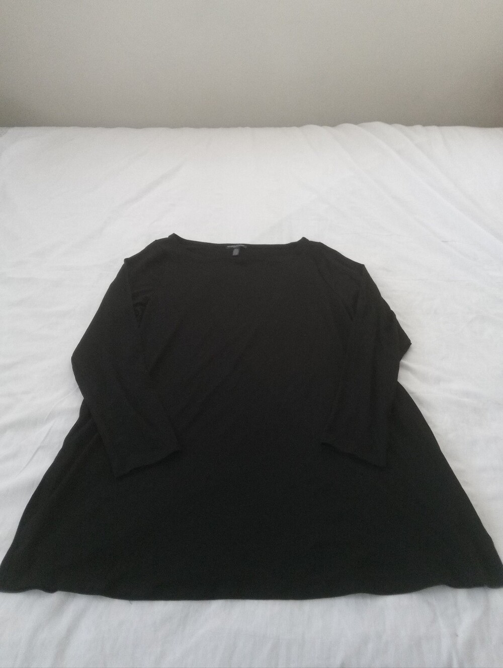 Eileen Fisher Petite Black Long Sleeve Swing Tunic PL